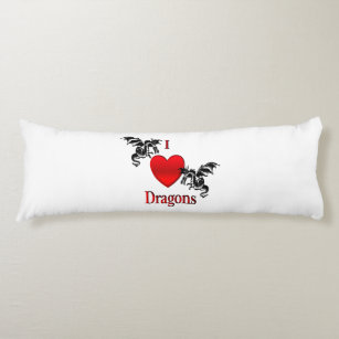 I Heart Dragons Body Cushion