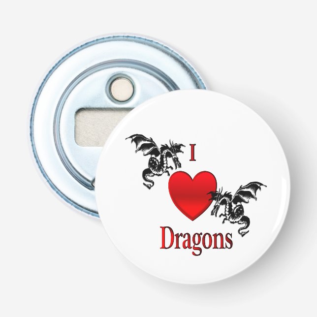 I Heart Dragons Bottle Opener (Front)