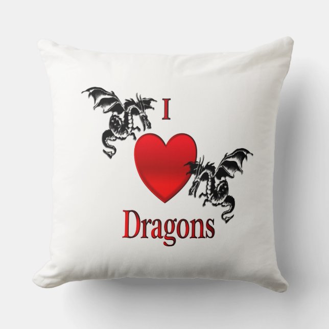 I Heart Dragons Cushion (Front)