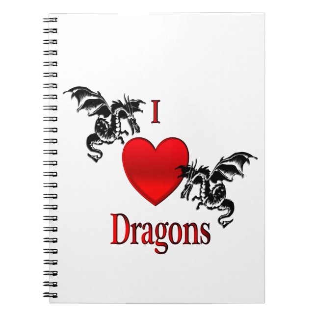 I Heart Dragons Notebook (Front)