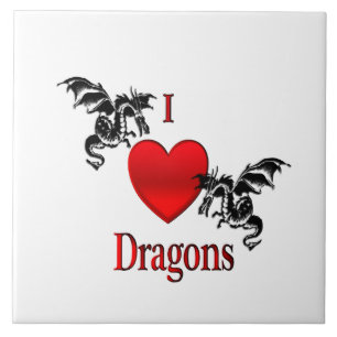 I Heart Dragons Tile