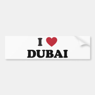 I Heart Dubai United Arab Emirates Bumper Sticker
