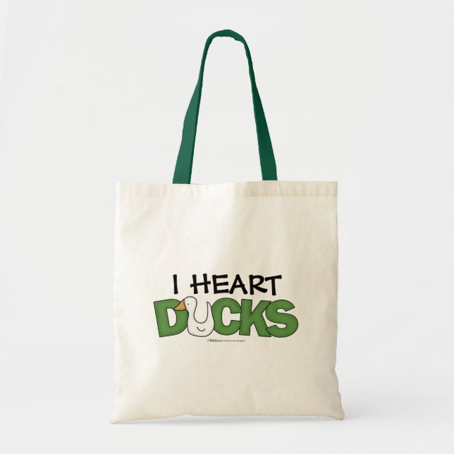 I Heart Ducks Tote Bag (Front)