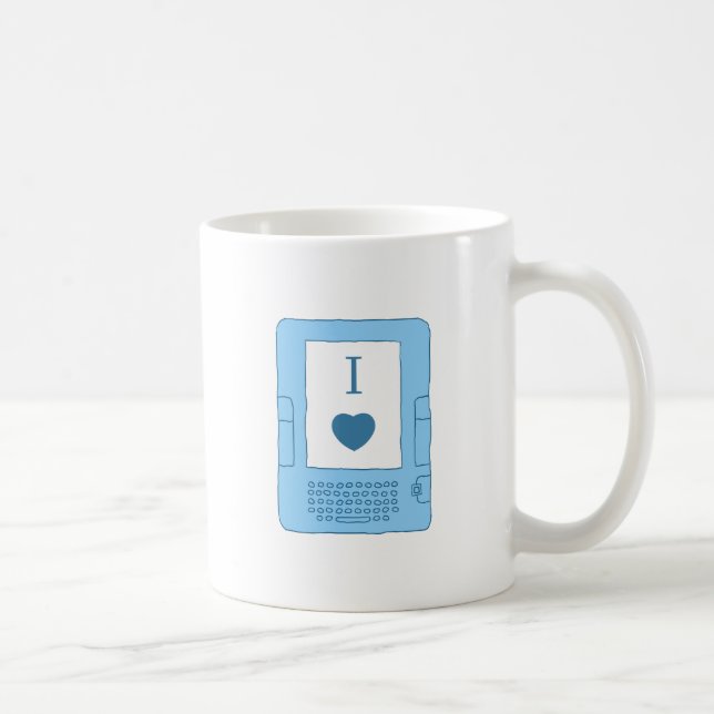 i heart ebooks (blue) coffee mug (Right)