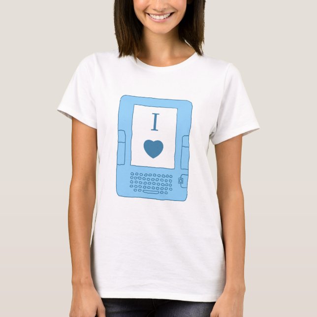 i heart ebooks (blue) T-Shirt (Front)