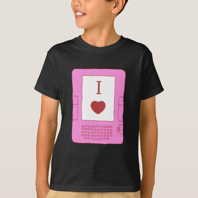i heart ebooks (pink) T-Shirt (Front)
