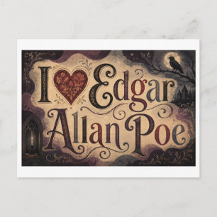"I [Heart] Edgar Allan Poe" Postcard