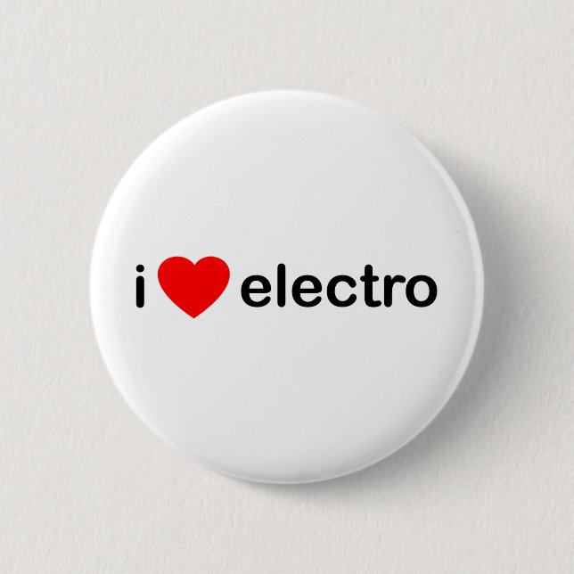 I Heart Electro 6 Cm Round Badge (Front)