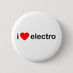 I Heart Electro 6 Cm Round Badge