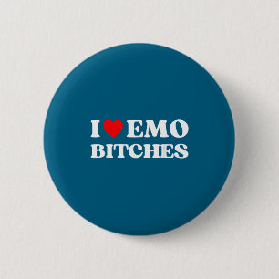 I Heart Emo Es Funny Quote Red Heart Emo Girl Styl 6 Cm Round Badge
