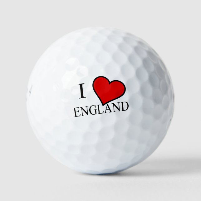 I Heart England bk be6 gbt Golf Balls (Front)