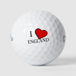 I Heart England bk cwb gbcnt Golf Balls