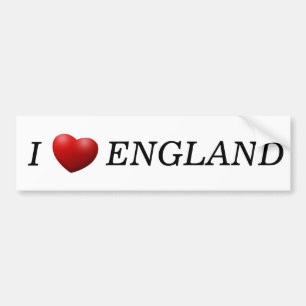 I Heart England bscn Bumper Sticker