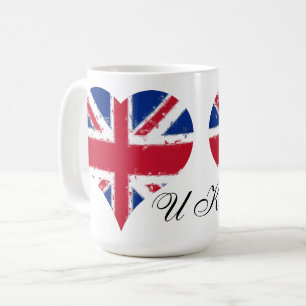 I Heart England UK British Flag Coffee Mug
