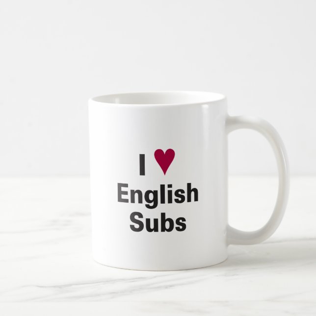 I Heart English Subs Mug (Right)