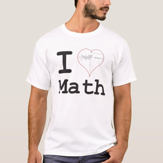 I heart equation math T-Shirt (Front)