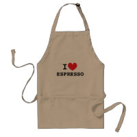 I heart espresso coffee kitchen apron for barista