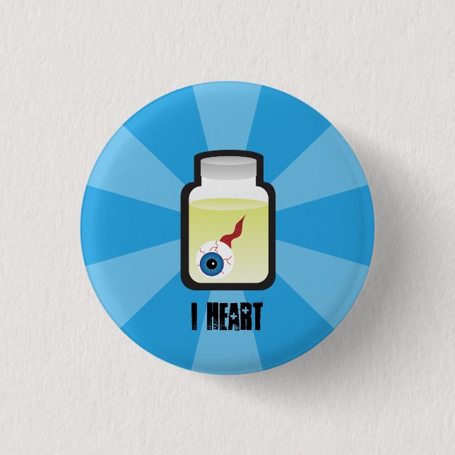 I Heart Eyeballs 3 Cm Round Badge (Front)