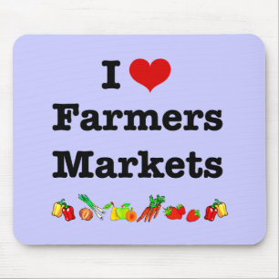 I Heart Farmers Markets Mouse Pad