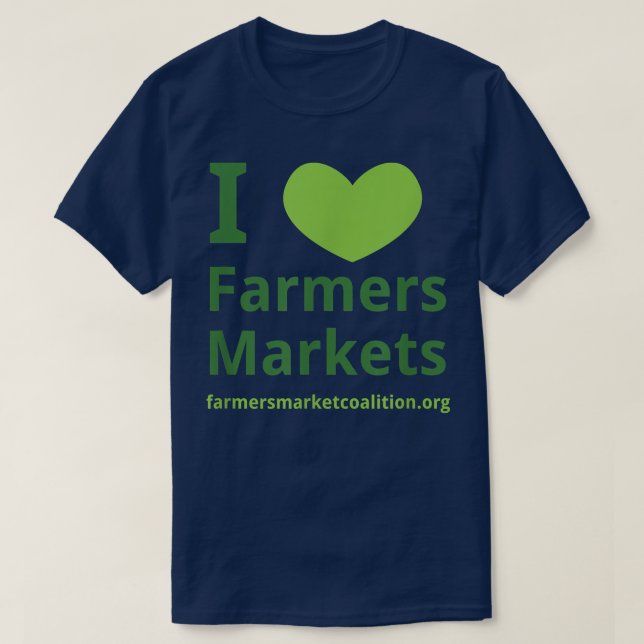 I heart Farmers Markets  T-Shirt (Design Front)