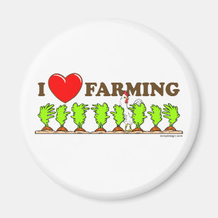 I Heart Farming Magnet