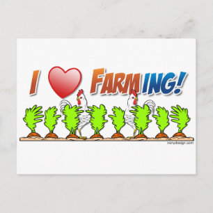 I Heart Farming Postcard