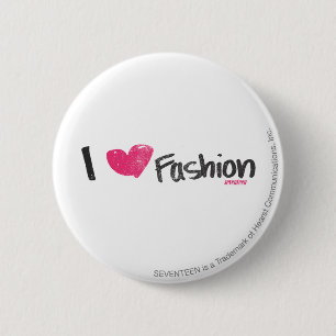 I Heart Fashion Magenta 6 Cm Round Badge