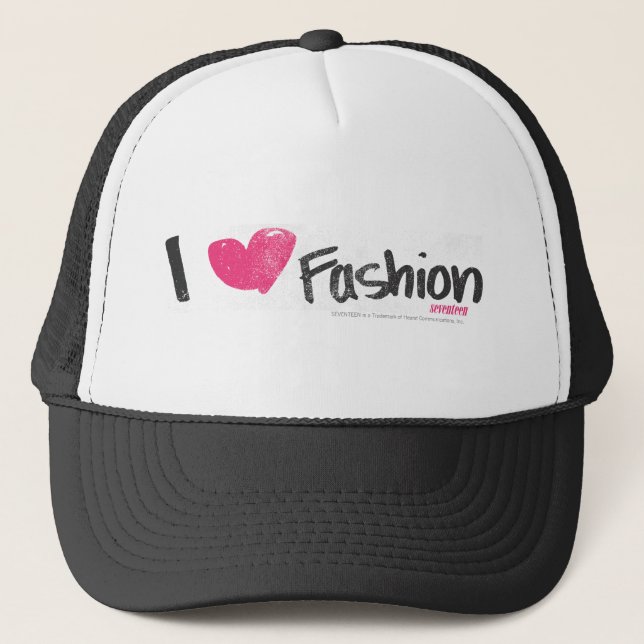 I Heart Fashion Magenta Trucker Hat (Front)