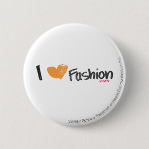 I Heart Fashion Orange 6 Cm Round Badge