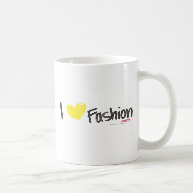 I Heart Fashion Pink Coffee Mug (Right)