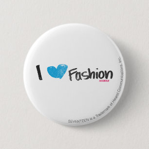 I Heart Fashion Yellow 6 Cm Round Badge