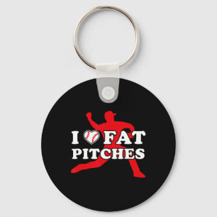 I Heart Fat Pitched I Love Fat Pitches Funny Byseb Key Ring