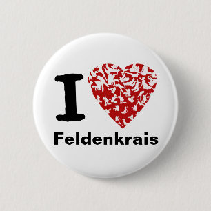 I Heart Feldenkrais Button   Red Heart