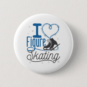 I Heart Figure Skating 6 Cm Round Badge