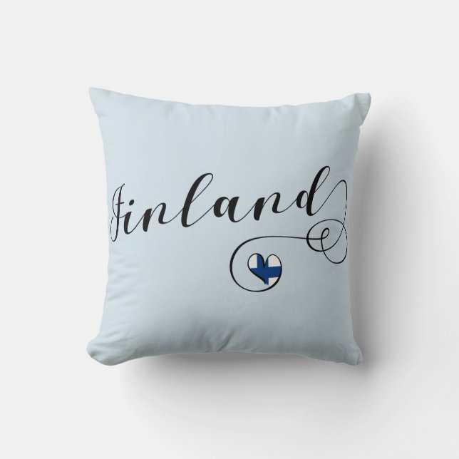 I Heart Finland, Finnish Flag Cushion (Front)