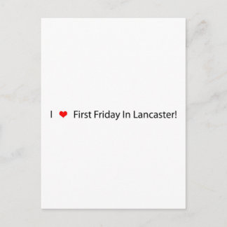 I Heart First Friday In Lancaster Postcard