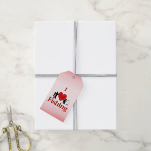 I Heart Fishing Gift Tags