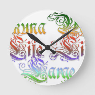 I Heart Flag - Love Ethiopia   Red Golden Green Ho Round Clock