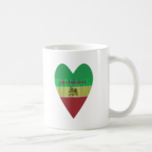 I Heart Flag - Love Ethiopia Red Golden Green Ki Coffee Mug