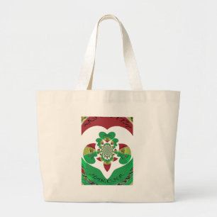 I Heart Flag - Love Ethiopia   Red Golden Green   Large Tote Bag