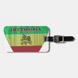 I Heart Flag - Love Ethiopia   Red Golden Green   Luggage Tag