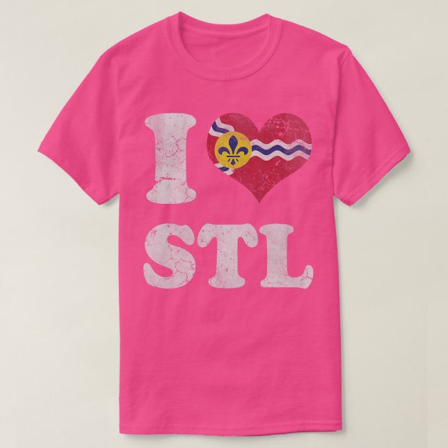 I Heart Flag of St Louis Missouri T-Shirt (Design Front)