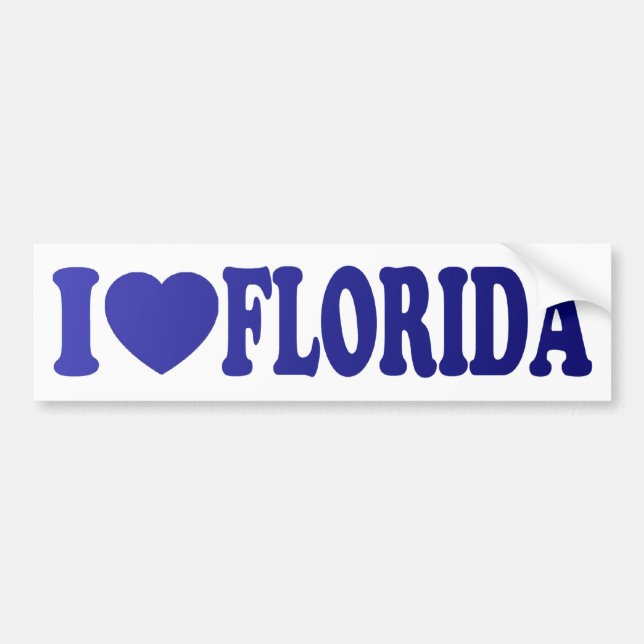 I Heart Florida in Blue - Sticker (Front)