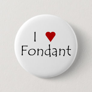 I Heart Fondant Button
