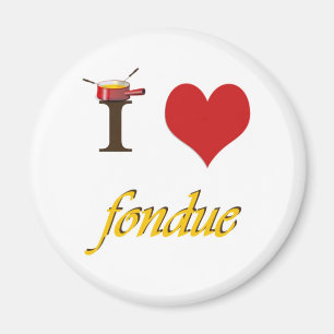 I heart fondue magnet