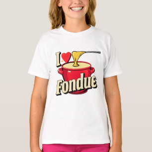 I heart fondue -typography T-Shirt