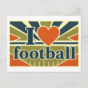 "I [Heart] Football" Postcard