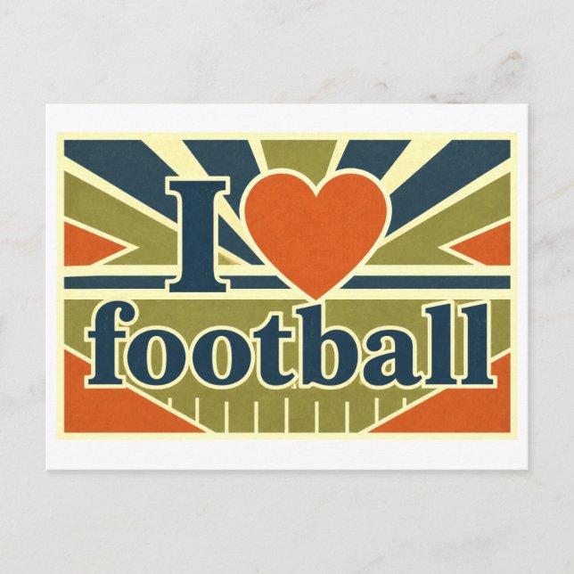 "I [Heart] Football" Postcard (Front)