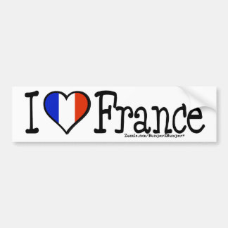 I HEART FRANCE BUMPER STICKER