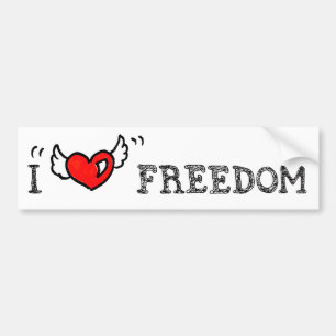 I Heart Freedom bumper sticker